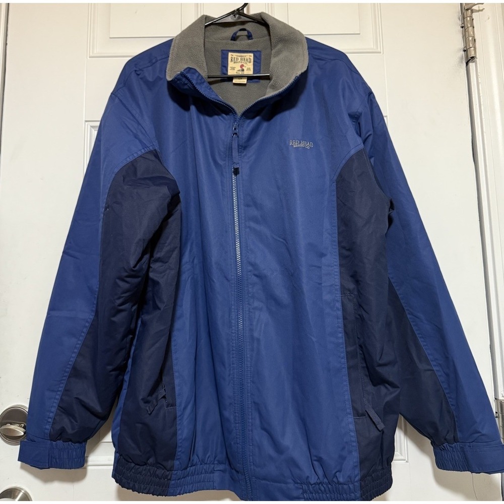 Men's Red Head Two‎ Toned Fleece Lined Jacket Blue Size LT